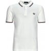 Fred Perry Polokošele s krátkym rukávom TWIN TIPPED FRED PERRY SHIRT Biela Fred Perry Polokošele s krátkym rukávom TWIN TIPPED FRED PERRY SHIRT Biela