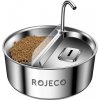 Stainless Steel Pet Water fountain & Feeder 2in1 3.2l Rojeco