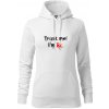 Trust me I´m Bc. / Ver mi som Bc. - Mikina dámská Cape s kapucí - S ( Biela ) Trust me I´m Bc. / Ver mi som Bc. - Mikina dámská Cape s kapucí - S ( Biela )