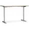 PLAN Výškovo nastaviteľný stôl SINGLE LAYERS, 160x80 cm, 2 motory, dub prírodný/dub morený PLAN Výškovo nastaviteľný stôl SINGLE LAYERS, 160x80 cm, 2 motory, dub prírodný/dub morený