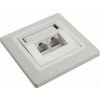 Solarix Zásuvka CAT5E UTP 2 x RJ45 pod omítku bílá Solarix Zásuvka CAT5E UTP 2 x RJ45 pod omítku bílá