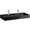 LAUFEN Kartell závesné umývadlo s dvomi otvormi, bez prepadu, 1000 x 460 mm, lesklá čierna, H8163370201151 LAUFEN Kartell závesné umývadlo s dvomi otvormi, bez prepadu, 1000 x 460 mm, lesklá čierna, H8163370201151