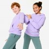 Domyos detská mikina s kapucňou fialová Domyos detská mikina s kapucňou fialová