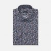 Modrá business košeľa s kvetinovým vzorom OLYMP Luxor, Non-iron, Modern fit Veľkosť: 45 (XXL) OLYMP Modrá business košeľa s kvetinovým vzorom OLYMP Luxor, Non-iron, Modern fit Veľkosť: 45 (XXL) OLYMP