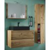 VCM VCM 4-dielna umývadlová skrinka Lendas BL L so zrkadlom 80 cm + vysoká skrinka, medový dub VCM VCM 4-dielna umývadlová skrinka Lendas BL L so zrkadlom 80 cm + vysoká skrinka, medový dub