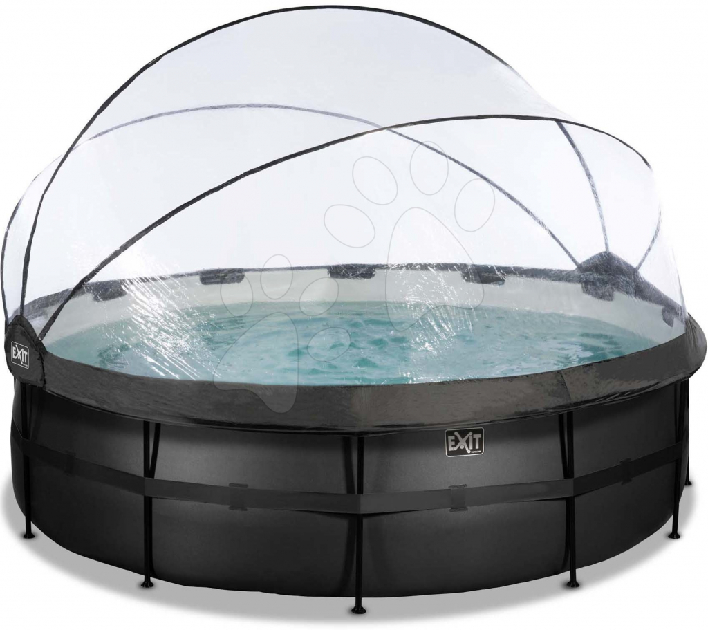 Exit Toys Black Leather pool Bazén s krytom a pieskovou filtráciou 450x122 cm
