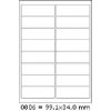 CDRmarket ETR0ECO0806A4100 samolepiace etikety 99,1 x 34 mm, 16 etiket, A4, 100 listů, biela CDRmarket ETR0ECO0806A4100 samolepiace etikety 99,1 x 34 mm, 16 etiket, A4, 100 listů, biela