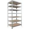 Regál do pivnice Biedrax 35 x 120 x 210 cm, pozink, 7 políc MDF, nosnosť 200 kg na policu Regál do pivnice Biedrax 35 x 120 x 210 cm, pozink, 7 políc MDF, nosnosť 200 kg na policu