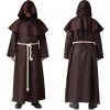 KOSTÝM MŇÍCH MNIŠSKÝ HABIT KŇAZ HNEDÝ OBLEK PREZLEČENIE HALLOWEEN KOSTÝM MŇÍCH MNIŠSKÝ HABIT KŇAZ HNEDÝ OBLEK PREZLEČENIE HALLOWEEN