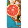 Sklenené hodiny vertikálne Kuchyňa grapefruity farebné ovocie 30x60 cm Sklenené hodiny vertikálne Kuchyňa grapefruity farebné ovocie 30x60 cm