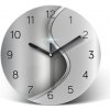 Okrúhle sklenené nástenné hodiny Metalová abstrakcie fi 30 cm Okrúhle sklenené nástenné hodiny Metalová abstrakcie fi 30 cm