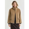 Gant short wool jacket with zip warm khaki