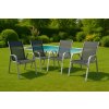 Garthen 29331 Sada 4 x záhradná stolička stohovateľná - s vysokým operadlom