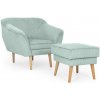 Wilsondo Kreslo s taburetom Dory - mentolová Wilsondo Kreslo s taburetom Dory - mentolová