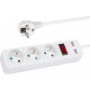 SOLEX Predlžovací kábel 1,5m 3 zásuvky s vypínačom a 2xUSB PK153V+USB SOLEX Predlžovací kábel 1,5m 3 zásuvky s vypínačom a 2xUSB PK153V+USB