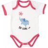 MBaby Bavlnené body s krátkym rukávom, Sloníča So Cute, bielo/červené, veľ. 86, 86 (12-18m) MBaby Bavlnené body s krátkym rukávom, Sloníča So Cute, bielo/červené, veľ. 86, 86 (12-18m)