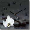 Sklenené nástenné hodiny štvorec Orchidea 30x30 cm Sklenené nástenné hodiny štvorec Orchidea 30x30 cm
