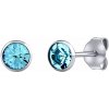 Silvego Strieborné náušnice kôstky Malia s modrými Swarovski Zirconia 5 mm ZT825045EBSW Silvego Strieborné náušnice kôstky Malia s modrými Swarovski Zirconia 5 mm ZT825045EBSW