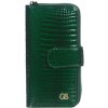 GROSSO kožená dámska peňaženka RFID smaragdovo v darčekovej krabičke zelená