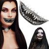 Halloween tetovanie falošné zuby – dočasný make-up efekt, umývateľné 1 ks Halloween tetovanie falošné zuby – dočasný make-up efekt, umývateľné 1 ks