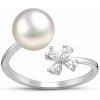Strieborný prsteň Perla Fiore Nastaviteľný Strieborný prsteň Perla Fiore Nastaviteľný
