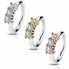 Šperky eshop - Oceľový piercing do ucha, do nosa - tenký krúžok, tri okrúhle zirkóny, 0,8 mm W15.28 - Farba piercing: Medená Šperky eshop - Oceľový piercing do ucha, do nosa - tenký krúžok, tri okrúhle zirkóny, 0,8 mm W15.28 - Farba piercing: Medená