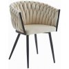 Set dvoch jedálenských stoličiek ORION zamatové béžové (čierne nohy) 2ks Set dvoch jedálenských stoličiek ORION zamatové béžové (čierne nohy) 2ks