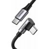 UGREEN Kabel US334 70643 USB-C (úhlový) / USB-C (rovný) 100 W PD 1 m – černý UGREEN Kabel US334 70643 USB-C (úhlový) / USB-C (rovný) 100 W PD 1 m – černý