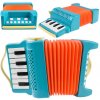 JOKO detská Harmonika s klavírom a 40 melódiami na batérie 3v1 modrá