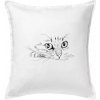 Mačka tvár kresba - Vankúš 50x50 - 50x50 - Iba poťah ( Biela ) Mačka tvár kresba - Vankúš 50x50 - 50x50 - Iba poťah ( Biela )