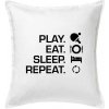 Stolný tenis - eat sleep - Vankúš 50x50 - 50x50 - Iba poťah ( Biela ) Stolný tenis - eat sleep - Vankúš 50x50 - 50x50 - Iba poťah ( Biela )