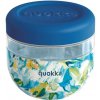 QUOKKA Bubble Blue Peonies, plastová nádoba na jedlo 770ml QUOKKA Bubble Blue Peonies, plastová nádoba na jedlo 770ml