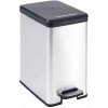 CURVER SLIM BIN 25 l Odpadkový kôš, strieborný 02339-582 CURVER SLIM BIN 25 l Odpadkový kôš, strieborný 02339-582