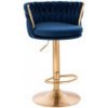 Barová otočná stolička Baroko velur Čierne more Barová otočná stolička Baroko velur Čierne more