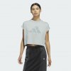 adidas dámske crop top tričko čierne