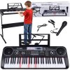 JOKO Detské Klávesy so stojanom 61 klávesové + mikrofón, čierne JOKO Detské Klávesy so stojanom 61 klávesové + mikrofón, čierne