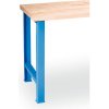 Samostatná kovová noha pre dielenské stoly GD, pevná, výška 810 mm, modrá Samostatná kovová noha pre dielenské stoly GD, pevná, výška 810 mm, modrá