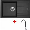 Sinks Linea 780 Metalblack + Elasta nehrdzavejúca oceľ/čierny Sinks Linea 780 Metalblack + Elasta nehrdzavejúca oceľ/čierny