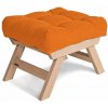 Marior HOME ALLEGRO Pouffe natural (lněný olej) orange 55x47x43 cm Marior HOME ALLEGRO Pouffe natural (lněný olej) orange 55x47x43 cm