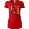 Taliansko symboly - Dámske tričko z organickej bavlny Origin (GOTS) - 2XL ( Červená ) Taliansko symboly - Dámske tričko z organickej bavlny Origin (GOTS) - 2XL ( Červená )