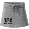 Shut up and squat športová sukne two in one tmavosivý melír