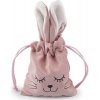 Darčekové vrecúško zajačik 9x16 cm zamatové - 1 ks 2 pudrová Darčekové vrecúško zajačik 9x16 cm zamatové - 1 ks 2 pudrová