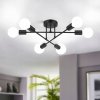 Závesná lampa Glimex moderná 6-bodová E27 bielo-strieborná sklenená Závesná lampa Glimex moderná 6-bodová E27 bielo-strieborná sklenená