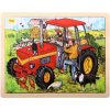 Bigjigs Toys Drevené puzzle traktor 24 dielov Bigjigs Toys Drevené puzzle traktor 24 dielov