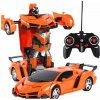 mamido Auto Robot Transformers 2v1 na diaľkové ovládanie RC oranžová červená mamido Auto Robot Transformers 2v1 na diaľkové ovládanie RC oranžová červená