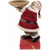 Clayre & Eef Vianočné dekorácie Santa s miskou - 17*13*26 cm - Clayre & Eef Clayre & Eef Vianočné dekorácie Santa s miskou - 17*13*26 cm - Clayre & Eef