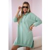 Dress with a hood and a long back in dark mint kaki One size Kesi 5907302116123 Dress with a hood and a long back in dark mint kaki One size Kesi 5907302116123
