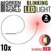 Green Stuff World LEDs BLINKING RED light - 2mm / LED diódy BLIKAJÚCA ČERVENÁ - 2 mm 10ks Green Stuff World LEDs BLINKING RED light - 2mm / LED diódy BLIKAJÚCA ČERVENÁ - 2 mm 10ks