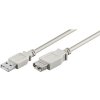 Kábel USB 2.0 A-A M/F 0.6m, High Speed, predlžovací, sivý Kábel USB 2.0 A-A M/F 0.6m, High Speed, predlžovací, sivý
