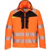 Portwest DX475 DX4 Hi Vis Reflexná softshellová bunda oranžová čierna